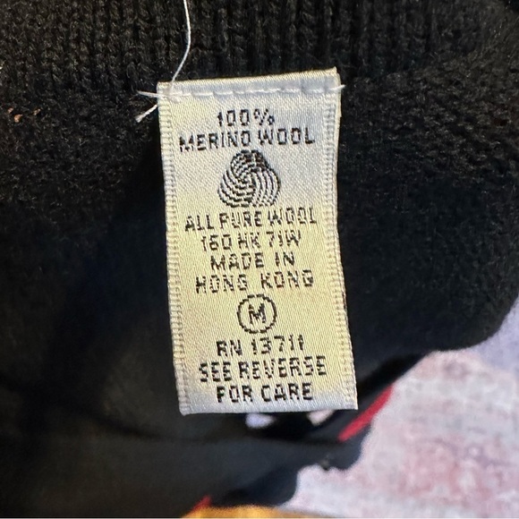 Vintage Valerie Stevens 100% Merino Wool Cardigan M | Argyle Geometric Sweater - Picture 7 of 8